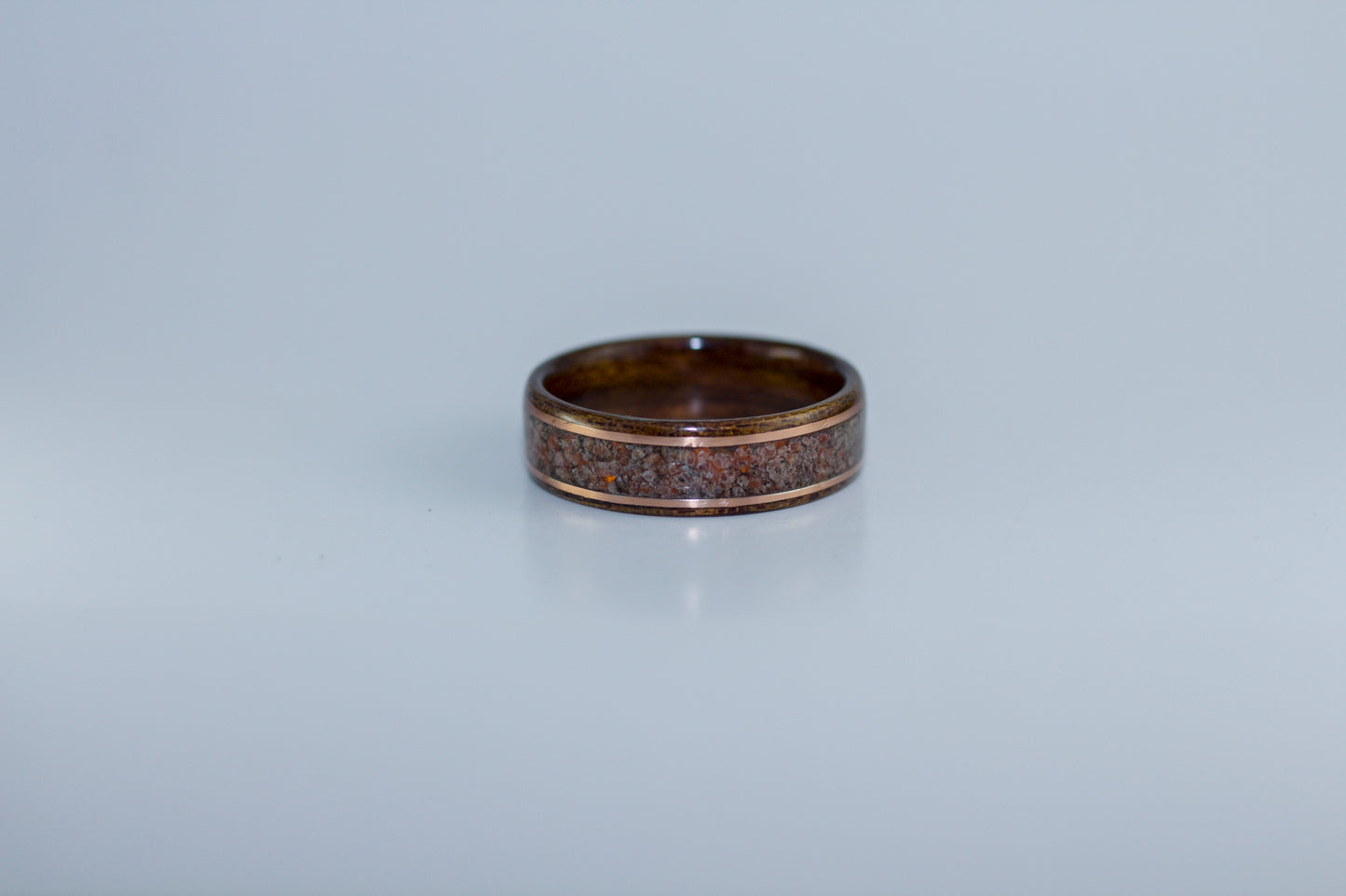 Redwood with Quartz and Copper Inlay