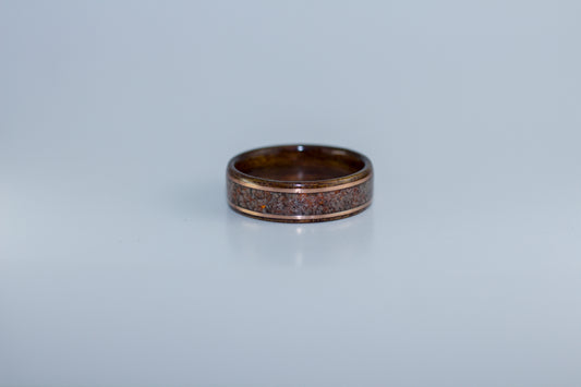Redwood with Quartz and Copper Inlay