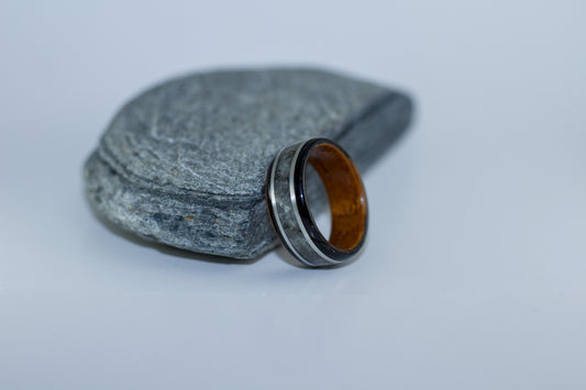 Fumed Oak and Walnut with Quartz and Sterling Silver Inlay