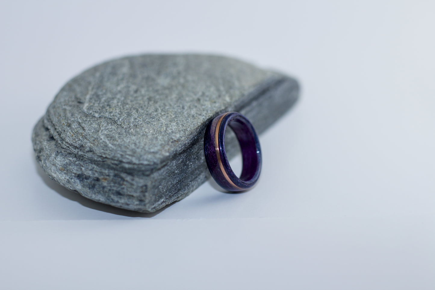 Purple Dyed Oak with Copper Inlay